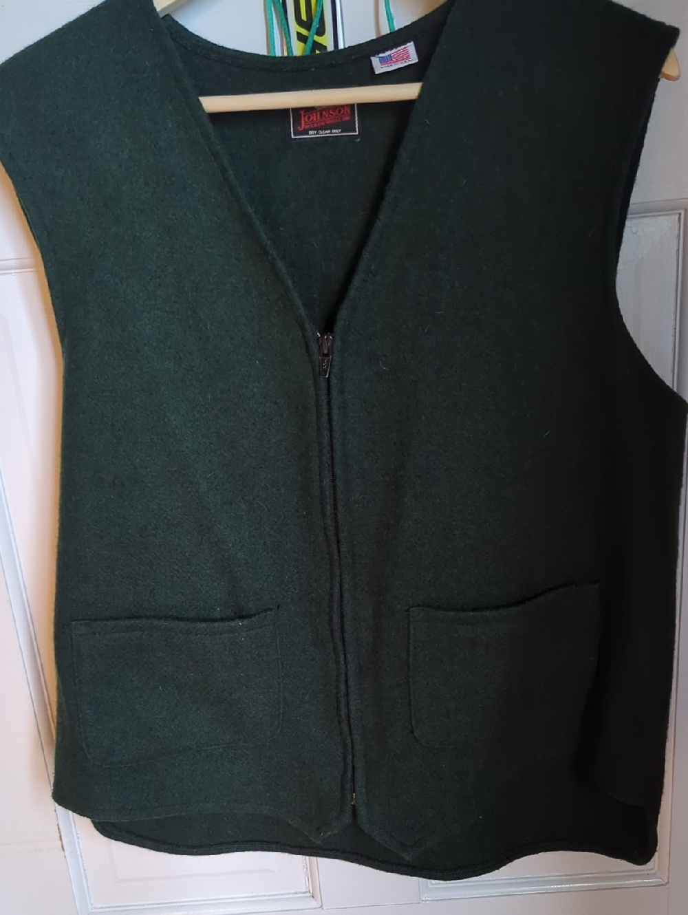 Men's American-made Forest Green Boiled Wool Vest